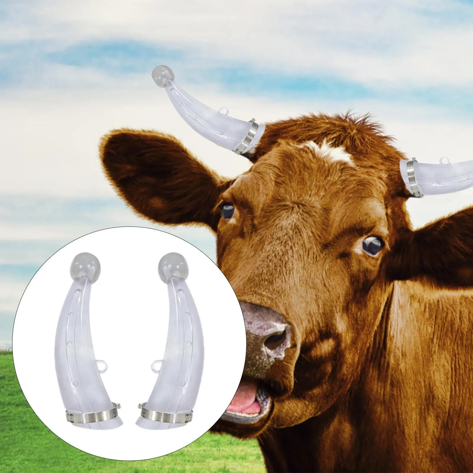 Силиконовые щитки из рога теленка Быка Коровы Козы Удобный Протектор из рога коровы Большой Изображение 1