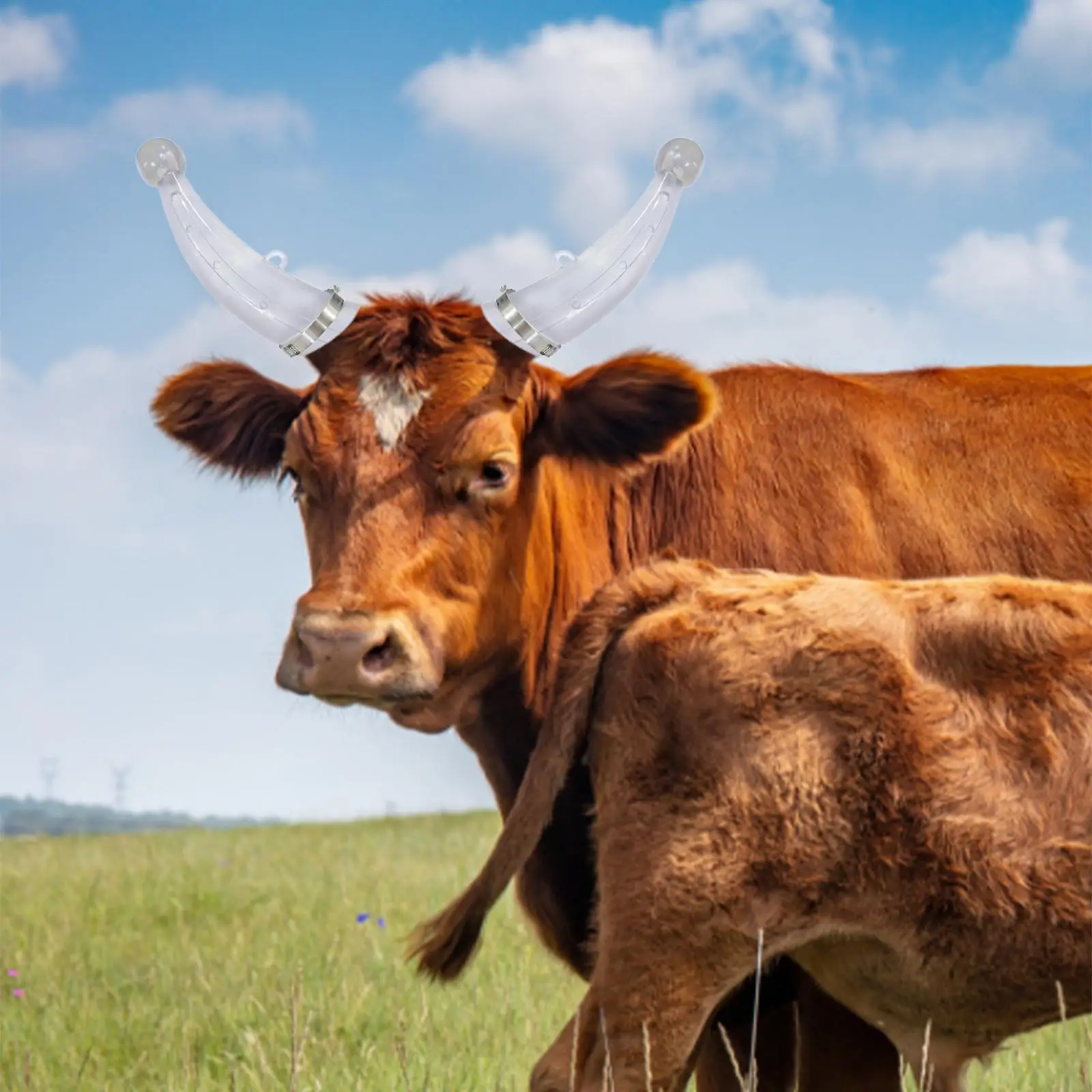 Силиконовые щитки из рога теленка Быка Коровы Козы Удобный Протектор из рога коровы Большой Изображение 2