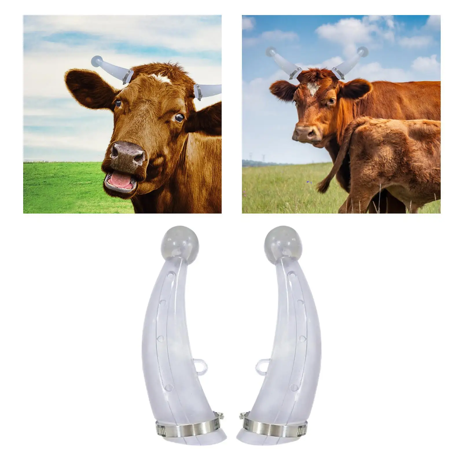 Силиконовые щитки из рога теленка Быка Коровы Козы Удобный Протектор из рога коровы Большой Изображение 4