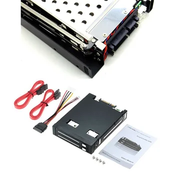 2,5-дюймовый SSD-накопитель для жесткого диска, лоток для жесткого диска, 2 отсека, дисковод для гибких дисков SATA, корпус для извлечения жесткого диска, коробка для извлечения жесткого диска