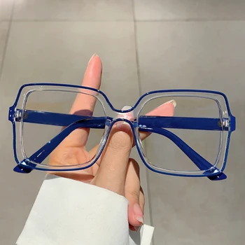 KAMPT Негабаритные Квадратные очки 2023 года, Новые Модные очки с блокировкой синего света, Стильные Брендовые Дизайнерские Компьютерные очки
