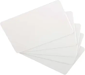 Толщина 0,75 мм Пустая белая визитная карточка из ПВХ для принтеров идентификационных бейджей 20.10.50 - количество выбираете вы.