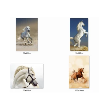 Изготовленные на заказ плакаты с изображением лошади на холсте и настенные художественные картины для домашнего декора гостиной