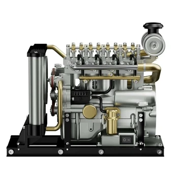 Мини-дизельный четырехцилиндровый механический двигатель TECHING, Комплект моделей двигателей в металлической сборке